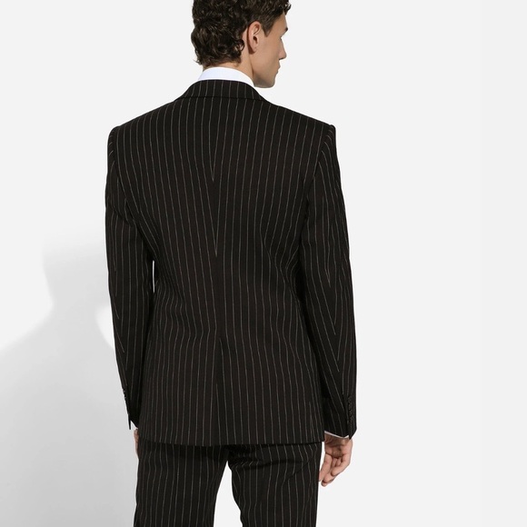 Dolce & Gabbana Sicily 2 pieces Suit In Stretch Pinstripe Wool men’s size 50 - Picture 4 of 16
